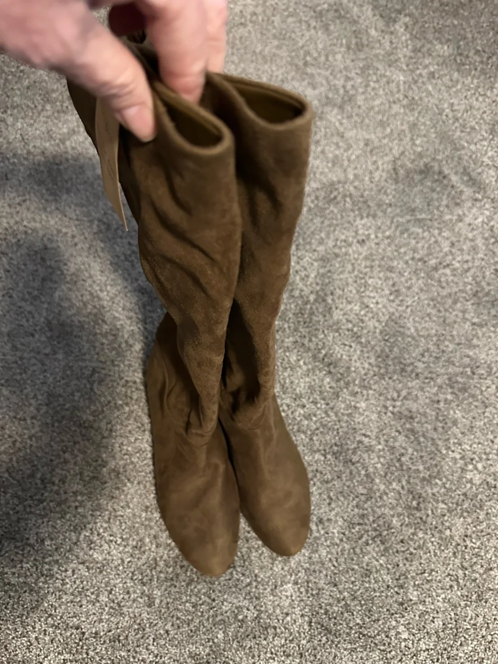 Indigo Rd Womens 6.5 Over Knee Boots Brown Faux Suede Slouch Western NWT